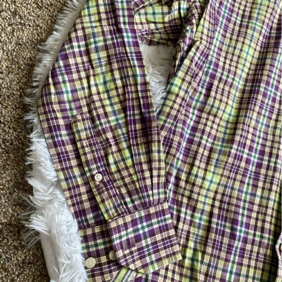 Tailorbyrd Plaid Button Down Shirt Mens Size Medium - Picture 4 of 6